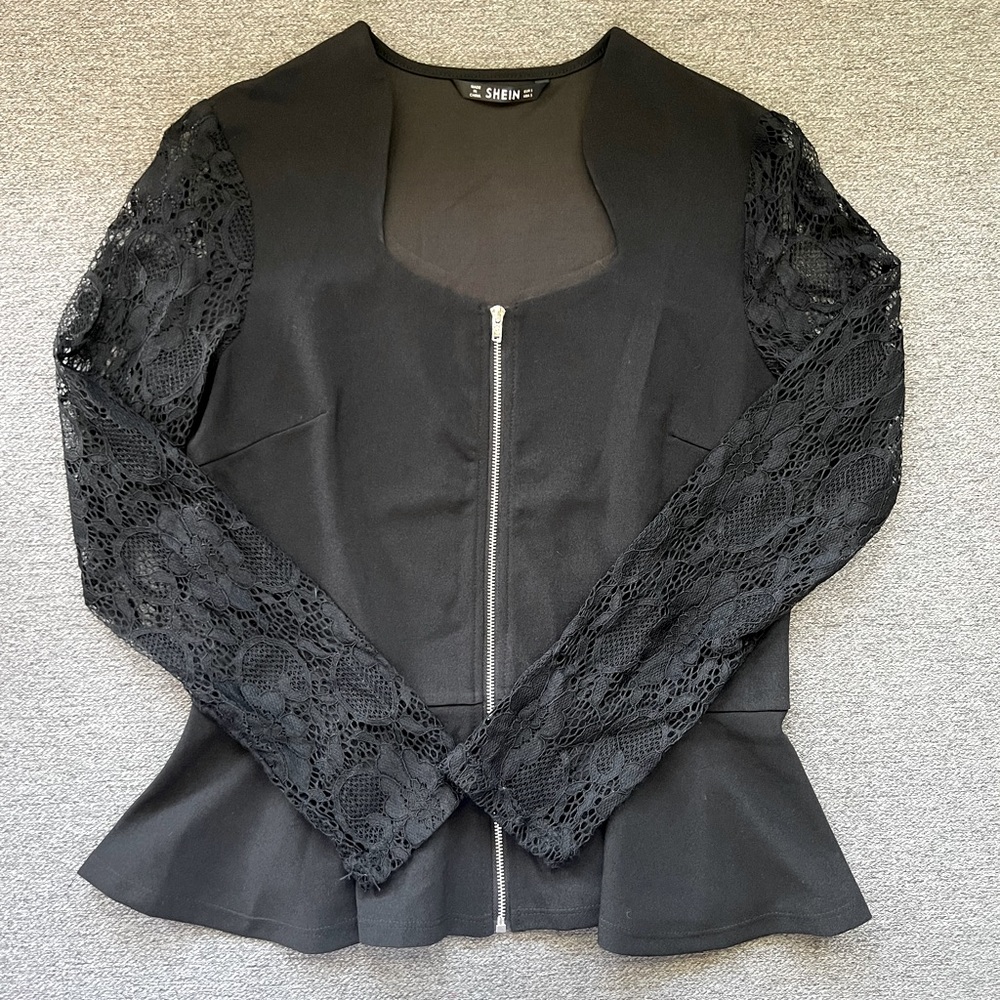 Long sleeve peplum blouse